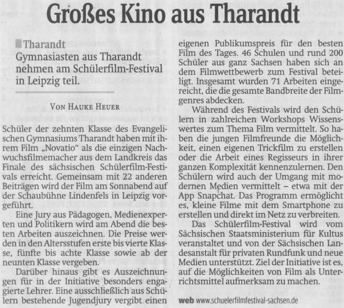 Artikel Kinowettbewerb 1